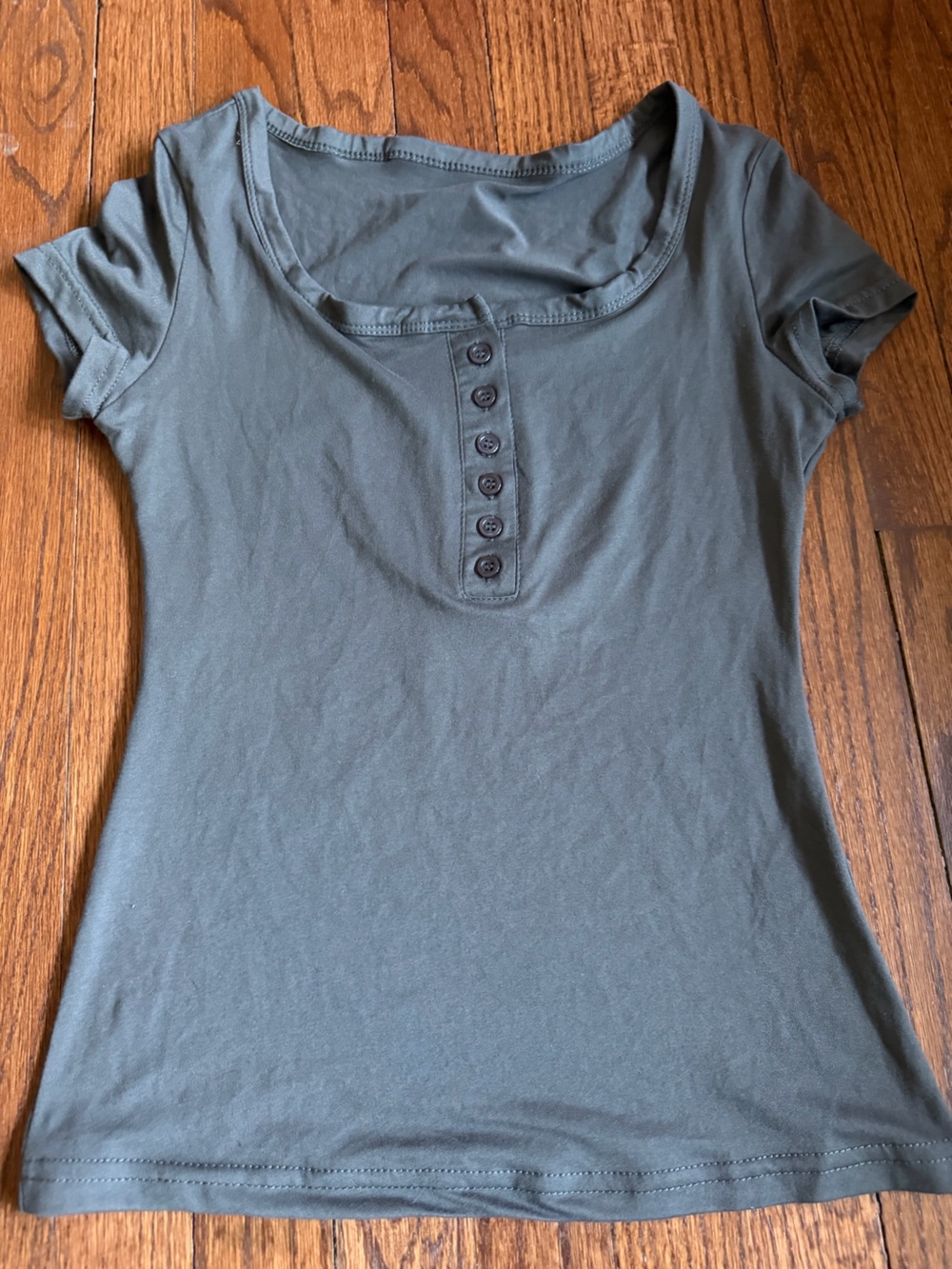 SHEIN Short Sleeved Top, Charcoal
